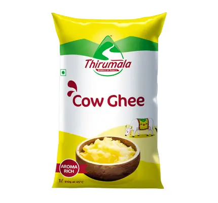 Desi Cow Ghee Pouch 1Ltr - Thirumala Milk 